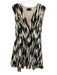 Banana Republic Size 6 Black & White Cotton Sleeveless Abstract Print Dress Black & White / 6