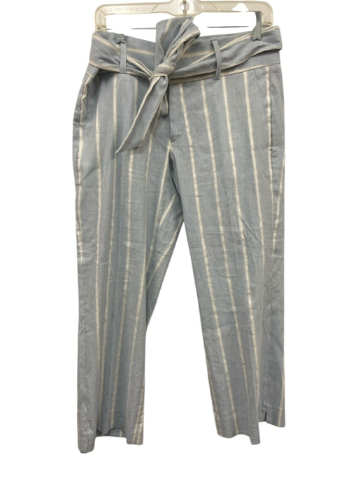 Banana Republic Size 6 Light blue & white Linen Blend Mid Rise Striped Pants Light blue & white / 6