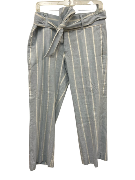 Banana Republic Size 6 Light blue & white Linen Blend Mid Rise Striped Pants Light blue & white / 6