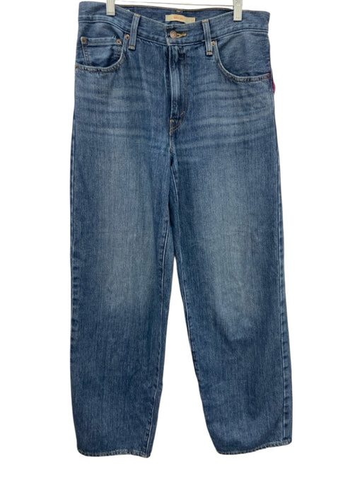 Levi's Size 27 Medium Wash Cotton Denim High Rise Whiskering Pants Medium Wash / 27