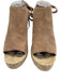 Loeffler Randall Shoe Size 8.5 Beige Leather Suede Peep Toe Open Heel Espadrille Beige / 8.5