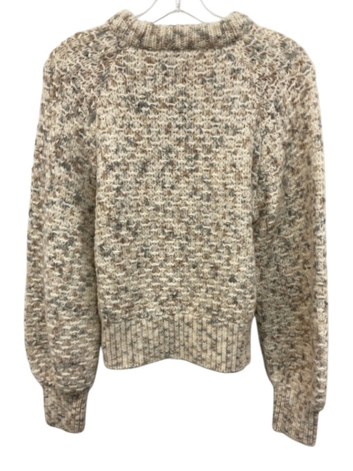 White + Warren Size XS Cream, Gray, Brown Alpaca Blend Long Sleeve Sweater Cream, Gray, Brown / XS