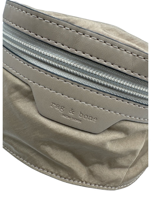 Rag & Bone Taupe Gold Nylon Zip Close faux leather Fanny Pack Bag Taupe Gold / Mini