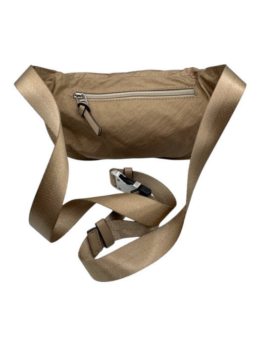 Rag & Bone Taupe Gold Nylon Zip Close faux leather Fanny Pack Bag Taupe Gold / Mini