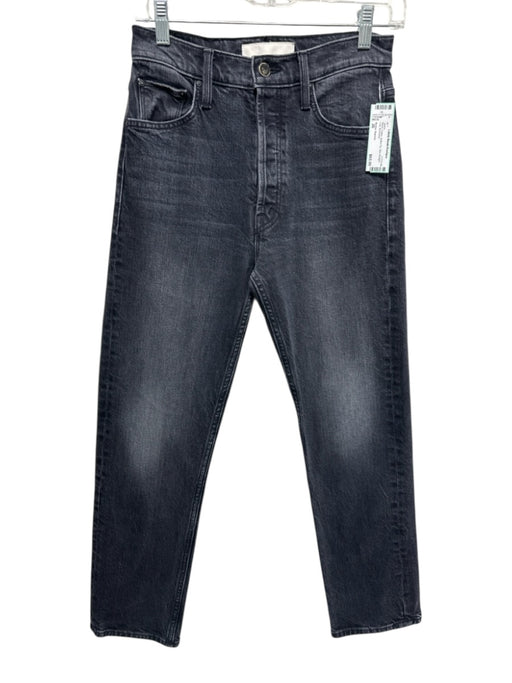 Mother Superior Size 26 Black Cotton Button Fly Slim Straight Leg Jeans Black / 26