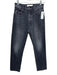 Mother Superior Size 26 Black Cotton Button Fly Slim Straight Leg Jeans Black / 26