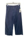 Apiece Apart Size 2 Navy Cotton High Rise Wide Leg Crop Pants Navy / 2