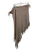 Minnie Rose Taupe Beige Cashmere Fringe scarf Taupe Beige / One Size