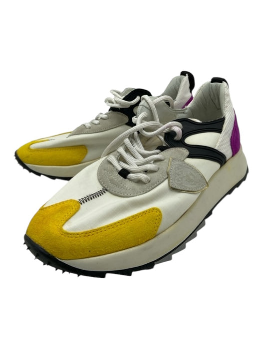 Philippe Model Shoe Size 39 White, Yellow, Purple Suede & Synthetic Sneakers White, Yellow, Purple / 39