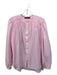 Magali Pascal Size XS Pink Cotton & Silk Peasant Long Puff Sleeve Button up Top Pink / XS