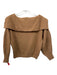 Pinko Size S/M Brown Knit foldover collar V Neck Sweater Brown / S/M