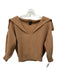 Pinko Size S/M Brown Knit foldover collar V Neck Sweater Brown / S/M