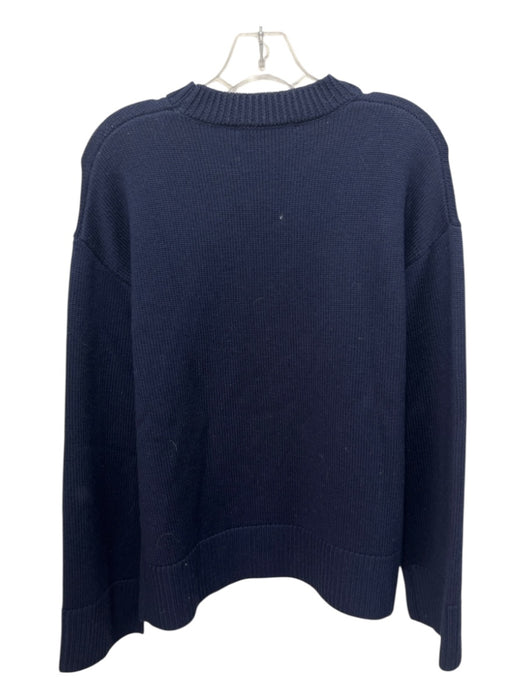 Monse Size XS navy blue, yellow, cream Merino Wool intarsia knit Sweater navy blue, yellow, cream / XS