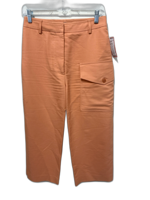 Stella McCartney Size 36 Pastel Orange Viscose Blend Cargo Pocket Wide Leg Pants Pastel Orange / 36