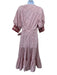 Silvia Tcherassi Size Small Red & White Cotton Blend Short Puff Sleeve Dress Red & White / Small
