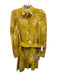 Lela Rose Size XS Yellow & White Cotton Blend Long puff sleeve Toile Dress Yellow & White / XS
