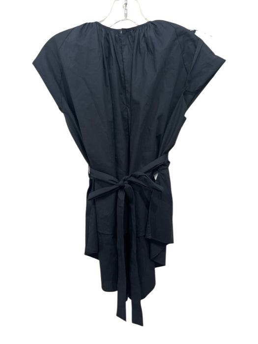 Psophia Vazquez de Castro Size XS Navy Blue Cotton Cap Sleeve Tie Detail Top Navy Blue / XS