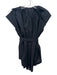Psophia Vazquez de Castro Size XS Navy Blue Cotton Cap Sleeve Tie Detail Top Navy Blue / XS