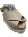 Stella McCartney Shoe Size 37.5 Beige & White Leather Slingbacks Wood Sandals Beige & White / 37.5