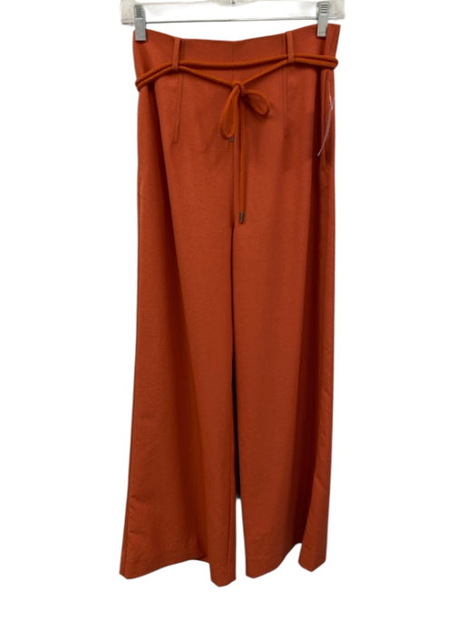 Karolina Zmarlak Size XS Orange Polyester Back Zip Wide Leg High Rise Pants Orange / XS