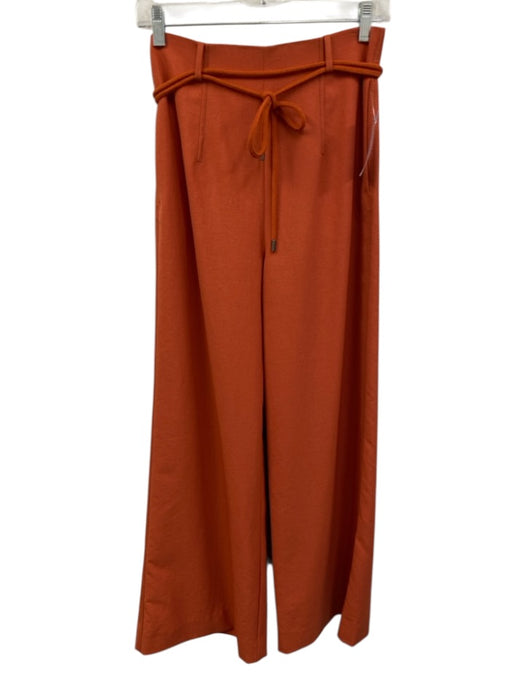 Karolina Zmarlak Size XS Orange Polyester Back Zip Wide Leg High Rise Pants Orange / XS