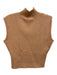 Karolina Zmarlak Size XXS Light Orange Cotton Mock Neck Ribbed Sleeveless Top Light Orange / XXS