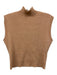 Karolina Zmarlak Size XXS Light Orange Cotton Mock Neck Ribbed Sleeveless Top Light Orange / XXS