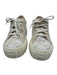 Fendi Shoe Size 38 Beige & Cream Canvas & Leather Rubber Sole Lace Up Sneakers Beige & Cream / 38