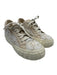 Fendi Shoe Size 38 Beige & Cream Canvas & Leather Rubber Sole Lace Up Sneakers Beige & Cream / 38