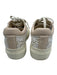 Fendi Shoe Size 38 Beige & Cream Canvas & Leather Rubber Sole Lace Up Sneakers Beige & Cream / 38