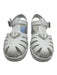 Prada Shoe Size 38 White Rubber Silver Hardware Triangle Logo Fisherman Sandals White / 38