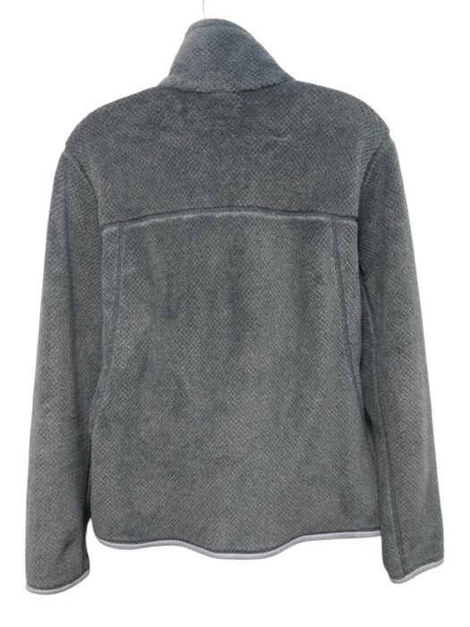 Patagonia Size M Blue Gray Polyester Long Sleeve Fleece Snap Buttons Jacket Blue Gray / M