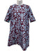 La Double J Size XS Purple & Blue Wool & Polymide Short Sleeve Back Zip Dress Purple & Blue / XS