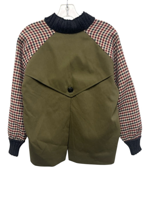 Sea New York Size XXS Beige, Navy, Red Acrylic & Wool Long Sleeve Buttons Jacket Beige, Navy, Red / XXS