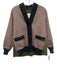 Sea New York Size XXS Beige, Navy, Red Acrylic & Wool Long Sleeve Buttons Jacket Beige, Navy, Red / XXS