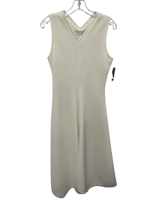Proenza Schouler White Label Size 4 White Polyester Sleeveless V Neck Maxi Dress White / 4