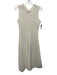 Proenza Schouler White Label Size 4 White Polyester Sleeveless V Neck Maxi Dress White / 4