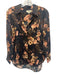 L'agence Size XS Navy, Pink, Multi Silk Long Sleeve Floral Buttons V Neck Top Navy, Pink, Multi / XS