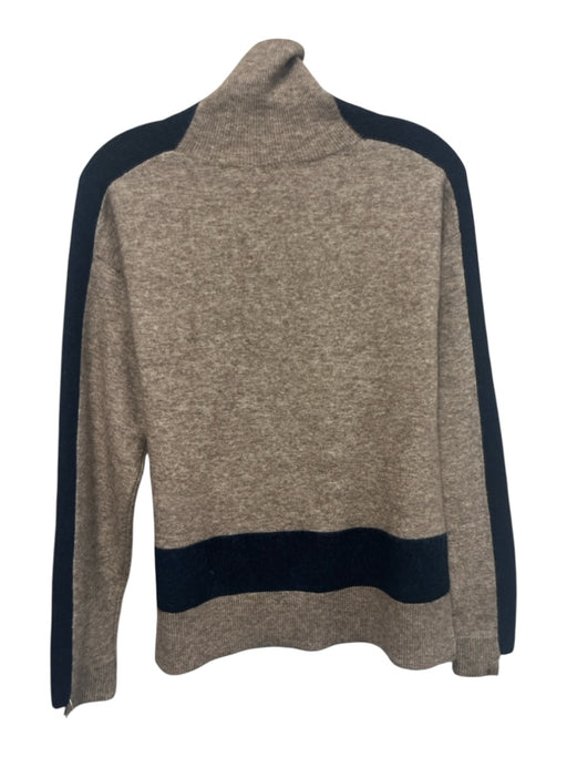 Veronica Beard Size S Grey & Navy Nylon & Wool Long Sleeve Stripe Sweater Grey & Navy / S