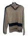 Veronica Beard Size S Grey & Navy Nylon & Wool Long Sleeve Stripe Sweater Grey & Navy / S