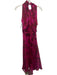 CH Carolina Herrera Size 2 Pink & Red Silk Sleeveless Tie Waist Midi Dress Pink & Red / 2