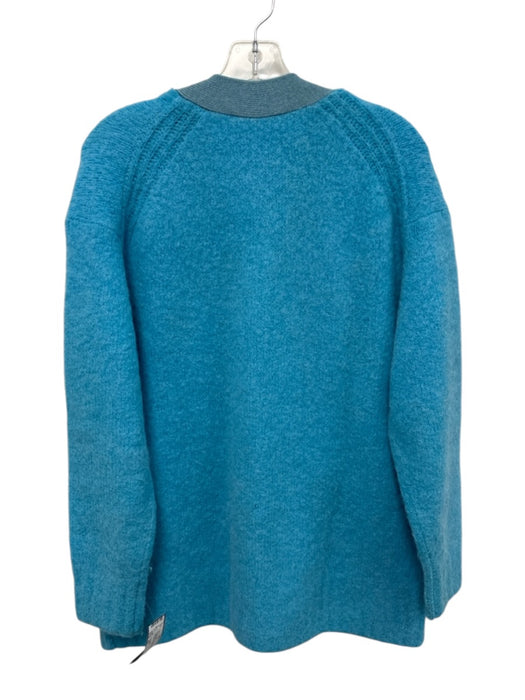 Everlane Size XS Mixed Blues Alpaca Blend Knit Button Front V Neck Sweater Mixed Blues / XS