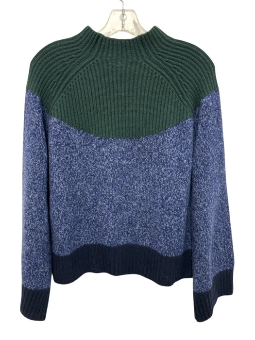Ann Mashburn Size S Blue & Green Missing Fabric Tag Ribbed Knit Pullover Sweater Blue & Green / S