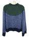 Ann Mashburn Size S Blue & Green Missing Fabric Tag Ribbed Knit Pullover Sweater Blue & Green / S