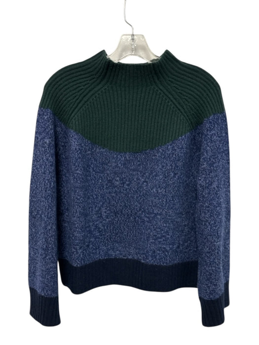 Ann Mashburn Size S Blue & Green Missing Fabric Tag Ribbed Knit Pullover Sweater Blue & Green / S
