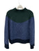 Ann Mashburn Size S Blue & Green Missing Fabric Tag Ribbed Knit Pullover Sweater Blue & Green / S