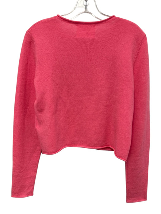 Lisa Yang Size 0 Pink Cashmere Knit Rolled Hem Cropped Pullover Sweater Pink / 0