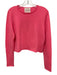 Lisa Yang Size 0 Pink Cashmere Knit Rolled Hem Cropped Pullover Sweater Pink / 0
