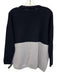 Labo.art Size 00 Midnight Blue & Gray Wool Knit Color Block Ribbed Hem Sweater Midnight Blue & Gray / 00