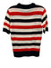 Victoria Victoria Beckham Size S Red, White & Black Wool Knit Striped Top Red, White & Black / S